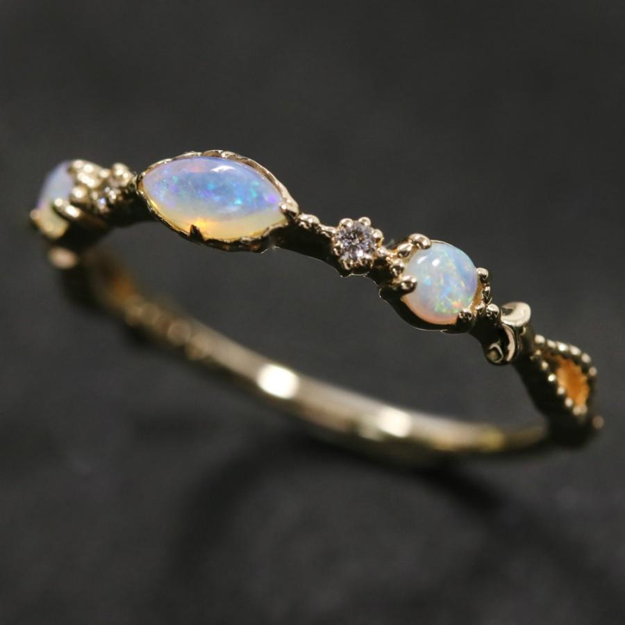 【agete CLASSIC】K14YG オパール リング agete CLASSIC】K14YG オパール リング