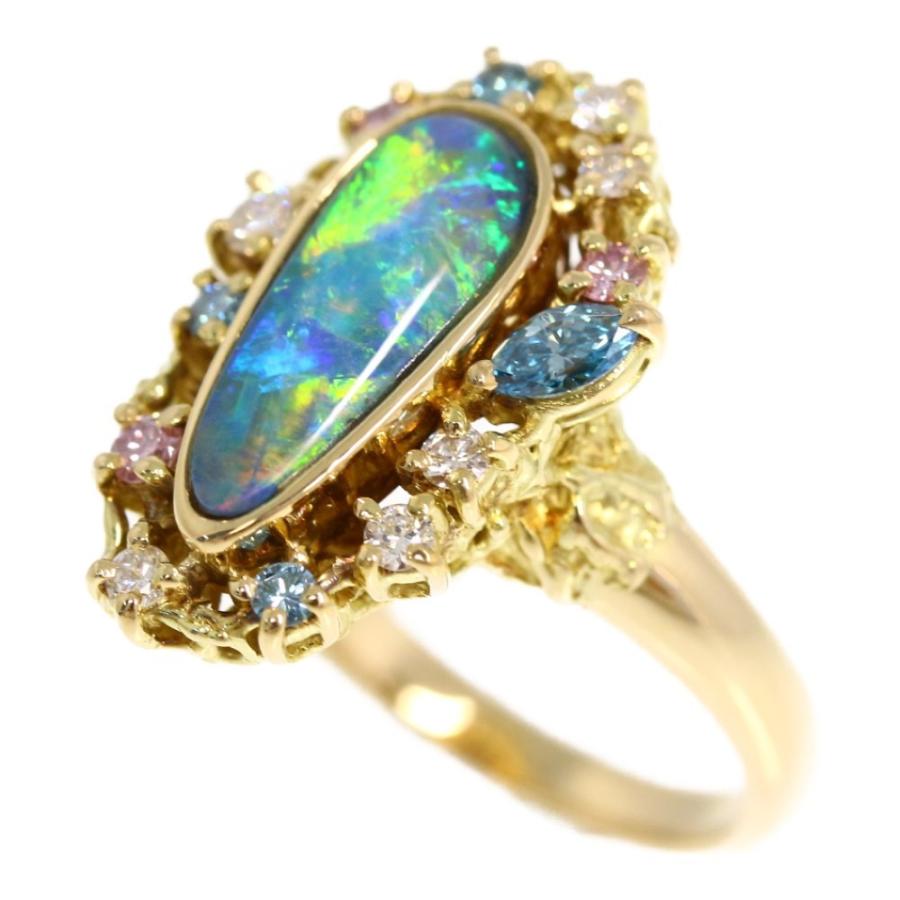 出品は9/7まで！TASAKI タサキ 大粒ダイヤリング 0.78/0.63ct TASAKI（タサキ・田崎真珠） ブラック・オパール・カラーダイヤモンド