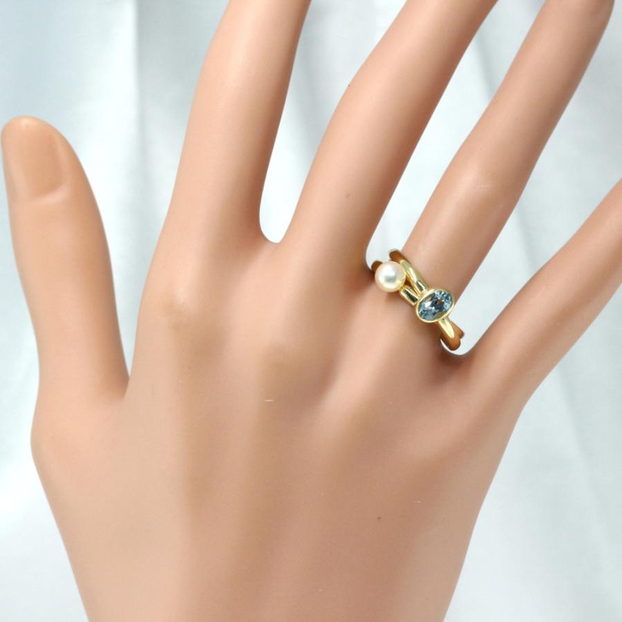 TASAKI（タサキ・田崎真珠） 真珠（パール）2連リング・指輪/K18YG/750