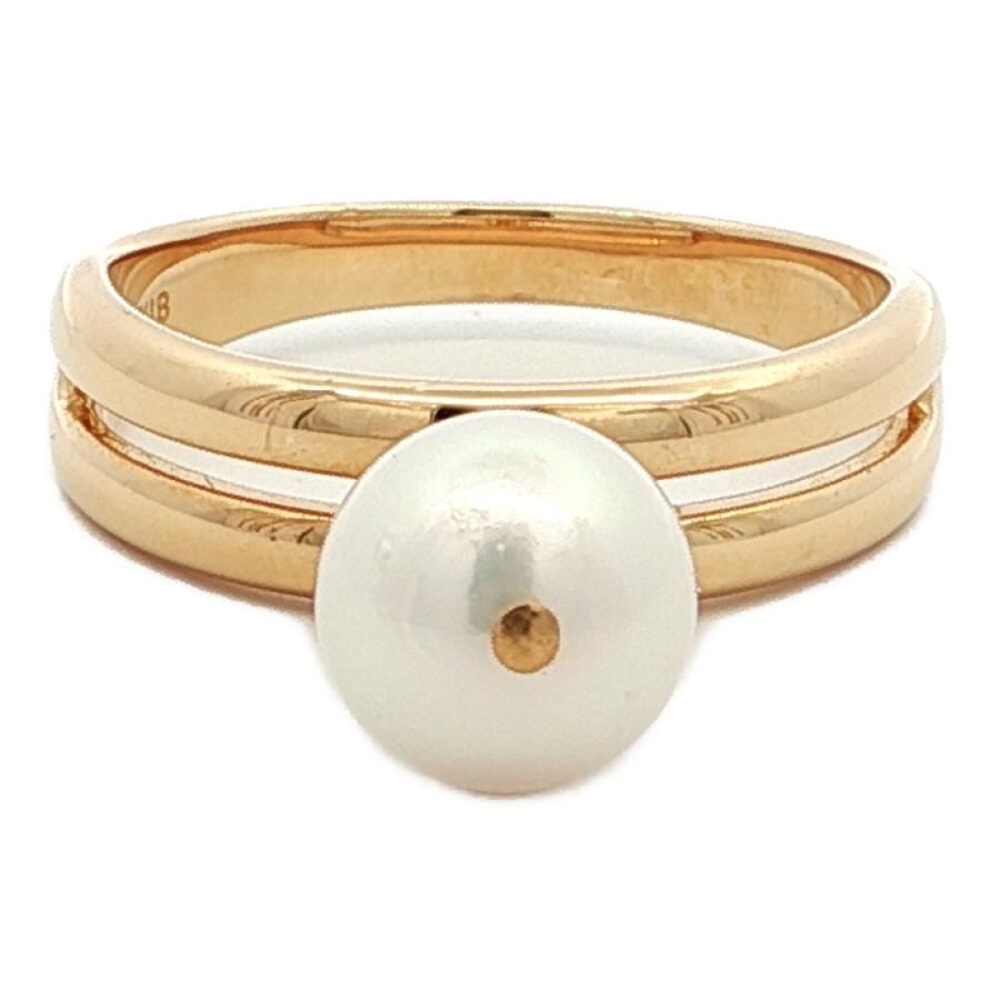 7.4mm TASAKI PEARL タサキ 田崎 アコヤ真珠 パールリング K18YG/750 