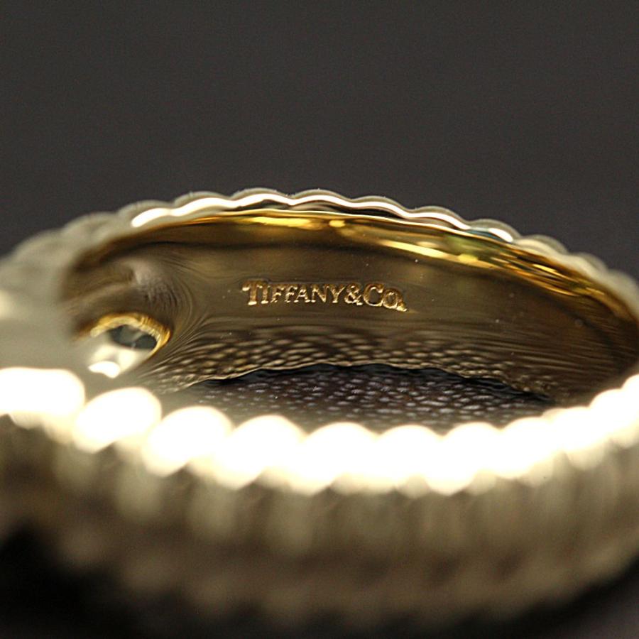 TIFFANY&Co.ティファニー フレンドシップリング ゴールド ペリドット TIFFANY＆Co.】ティファニー『K18YG リブド フレンドシップ