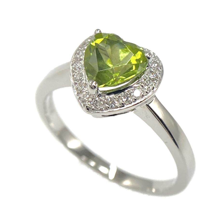 ヴァンドーム青山 ハートモチーフ・ペリドット・ダイヤモンドリング