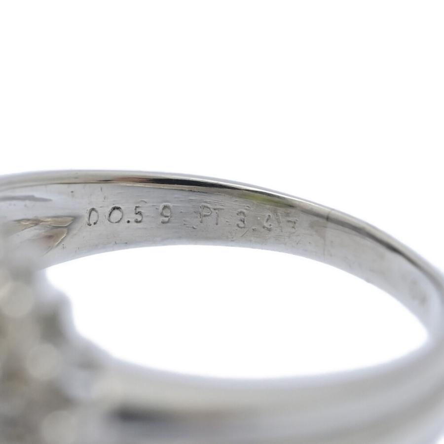 PE3.41ct/FD:0.59ct/ペリドット ダイヤモンド リング 指輪/Pt900-9.2g