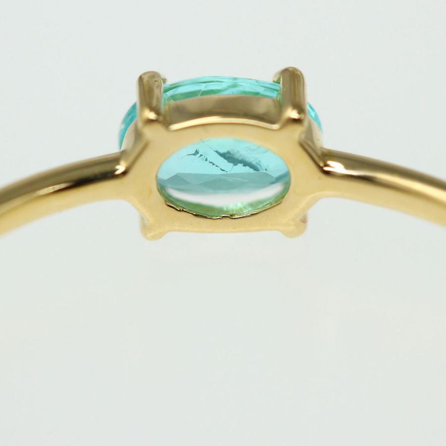 0.27ct オーバル パライバトルマリンリング・指輪・含浸/K18YG