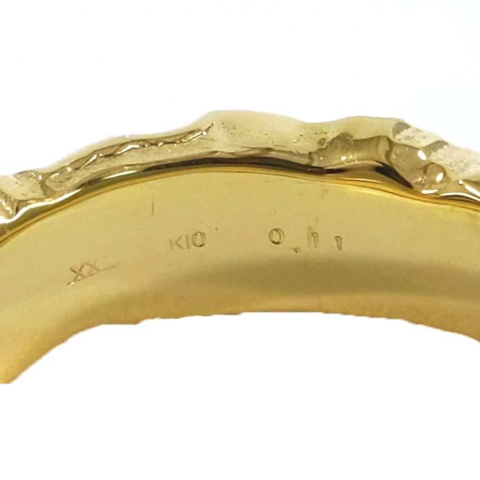 モイメメ デザイン・パライバトルマリンリング・指輪/K10YG/416