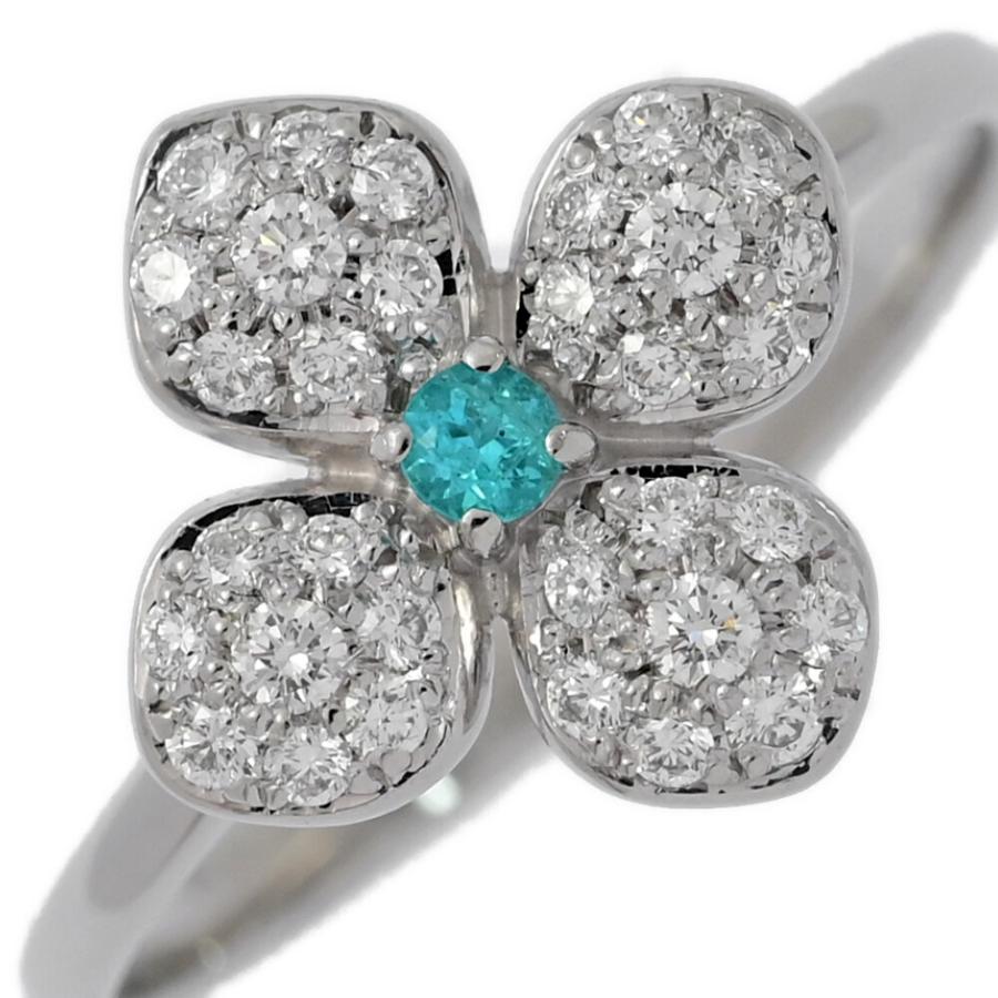 PT0.05ct/FD:0.35ct/フラワーモチーフ 1P・パライバトルマリン