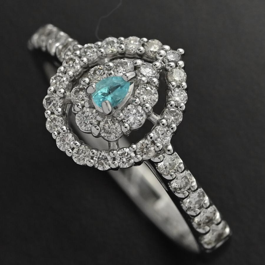 PT0.04ct/FD:0.42ct/パライバトルマリン ダイヤモンド ハーフ