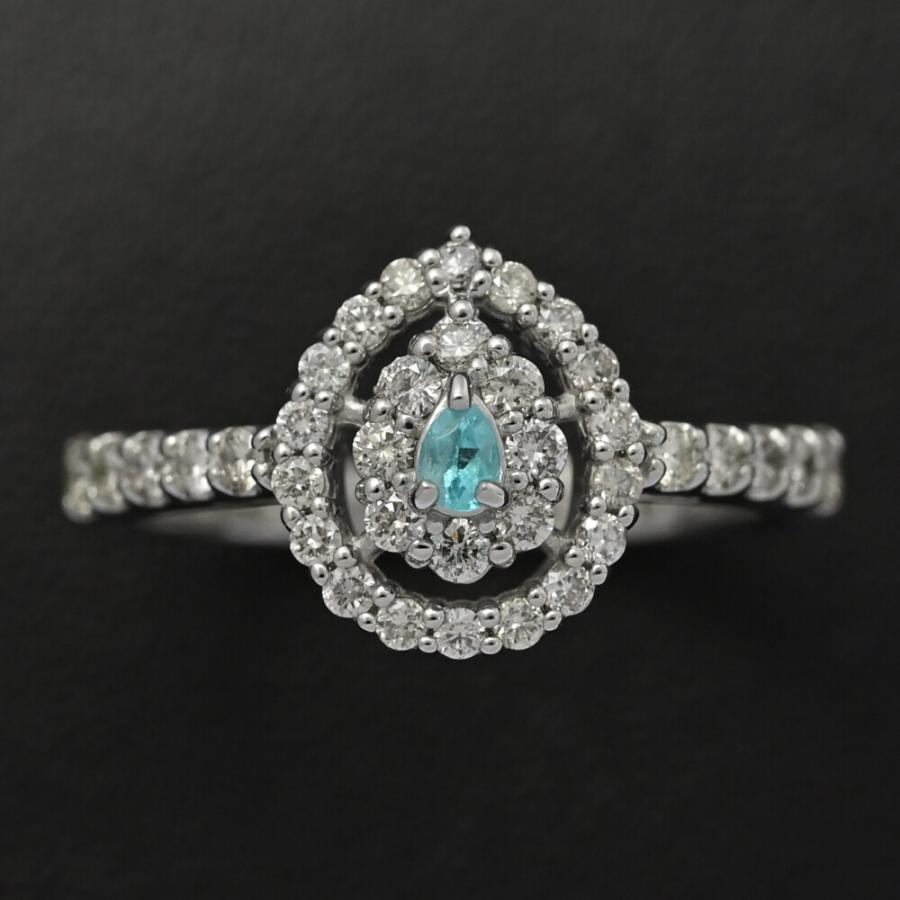 PT0.04ct/FD:0.42ct/パライバトルマリン ダイヤモンド ハーフ