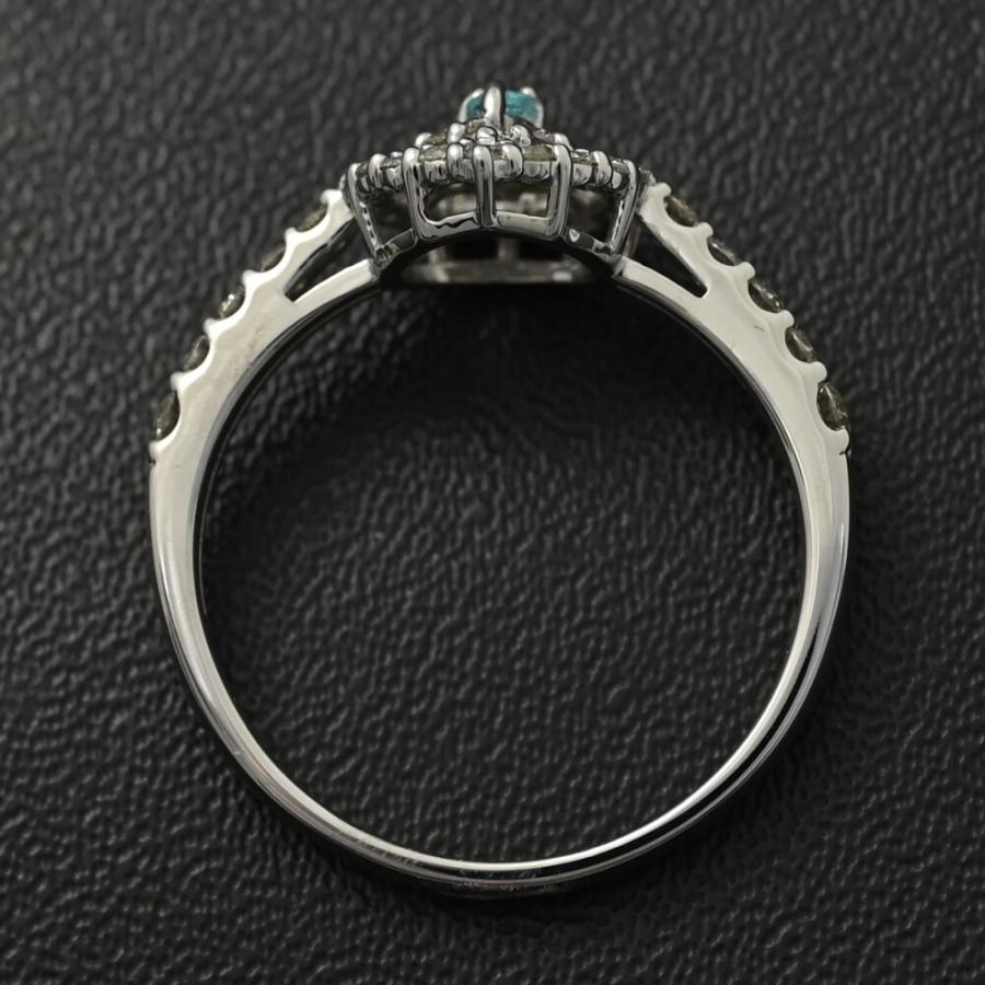 PT0.04ct/FD:0.42ct/パライバトルマリン ダイヤモンド ハーフ