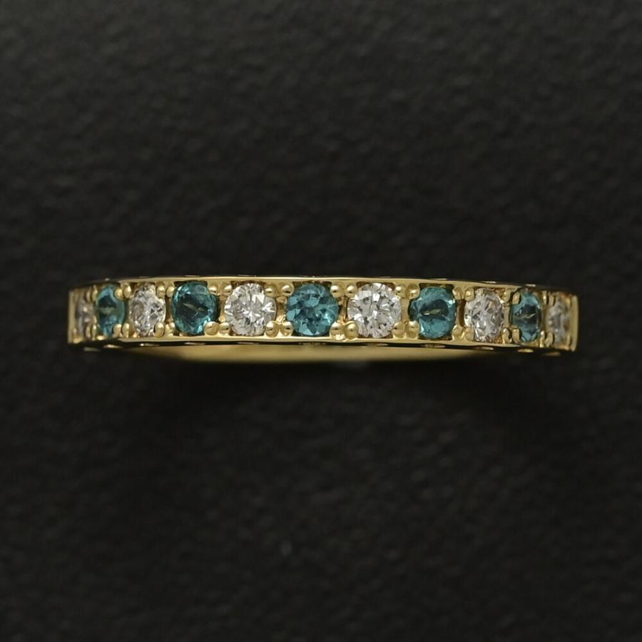 PT0.13ct/FD:0.18ct/ハーフエタニティ パライバトルマリン