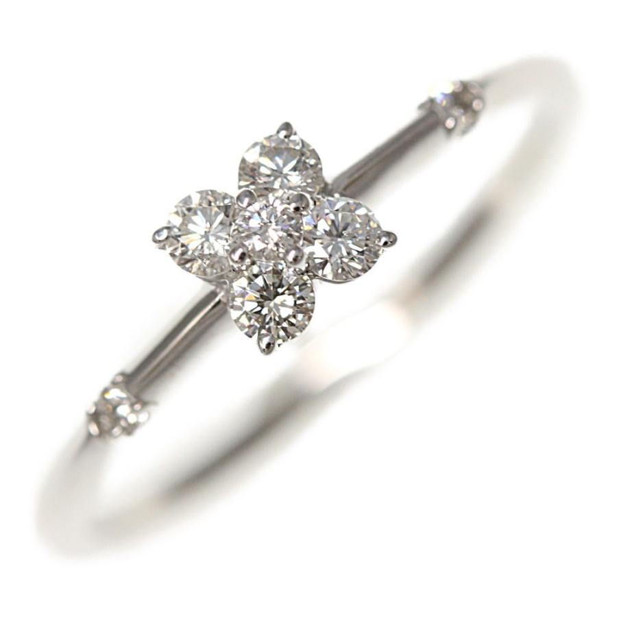 トレセンテ　k18 wg リング　ダイヤ　13号 ダイヤモンドリング K18 WG 13号 トレセンテ k18 wg リング ダイヤ 13号