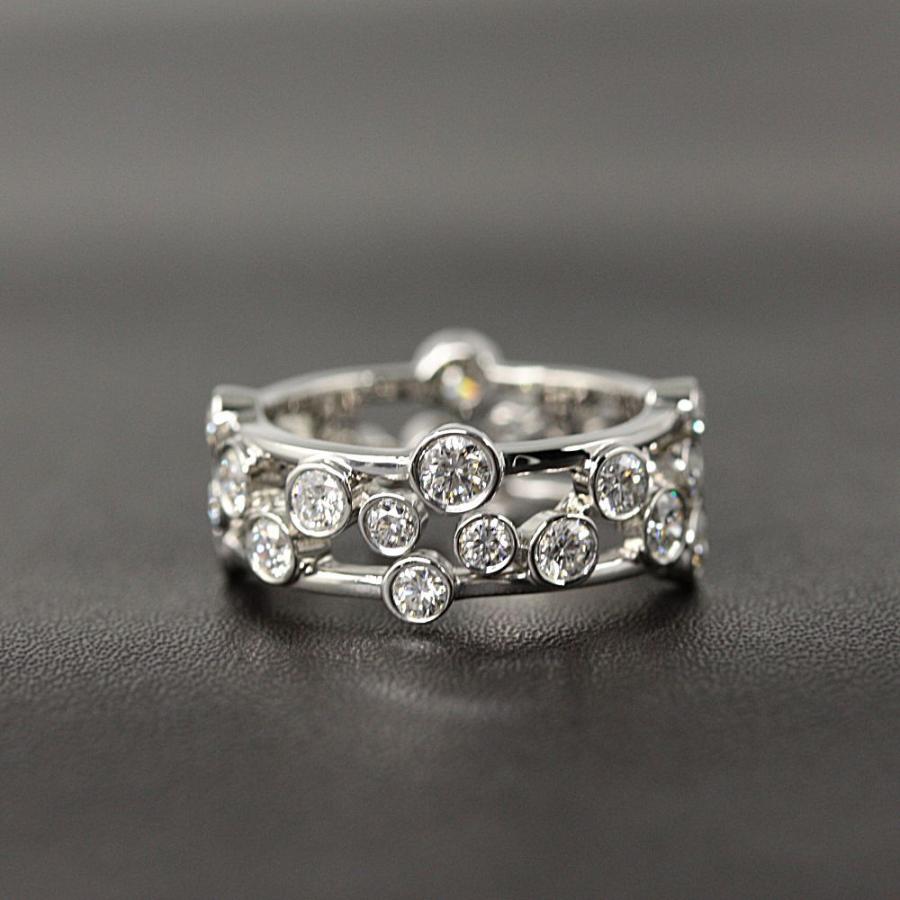 極美品 Tiffany & Co.‌シルバーーダイヤモンドリング TIFFANY & CO. 【ティファニー】K18WGダイヤモンドリング (No