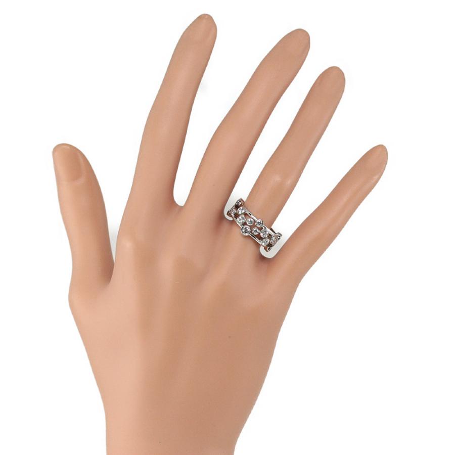 極美品 Tiffany & Co.‌シルバーーダイヤモンドリング TIFFANY&Co. ティファニー バブル 28P 2ロウ ダイヤモンドリング