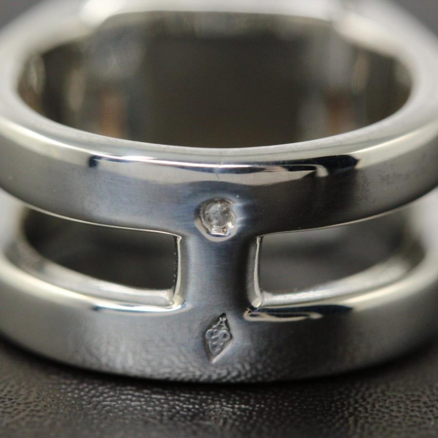 HERMES エルメス メドール ストーン付 4Pダイヤモンドリング・指輪  