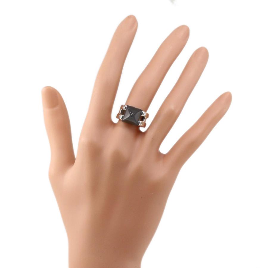 HERMES エルメス メドール ストーン付 4Pダイヤモンドリング・指輪  