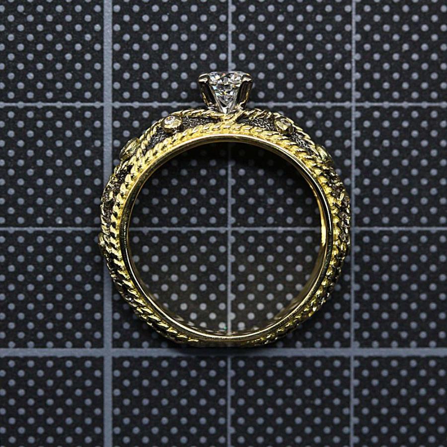 新品未使用‼️ヤーネス　マルピカ　18金エナメルリング YANES】ヤーネス『K18YG マルピカ ダイヤモンド リング』15.5号