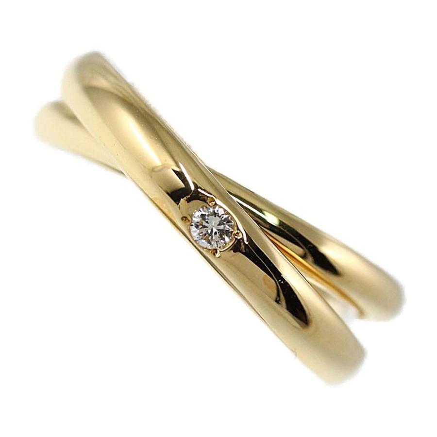 4℃ K18 2連リング 4℃ ダイヤモンド2連リング K18 3.0g