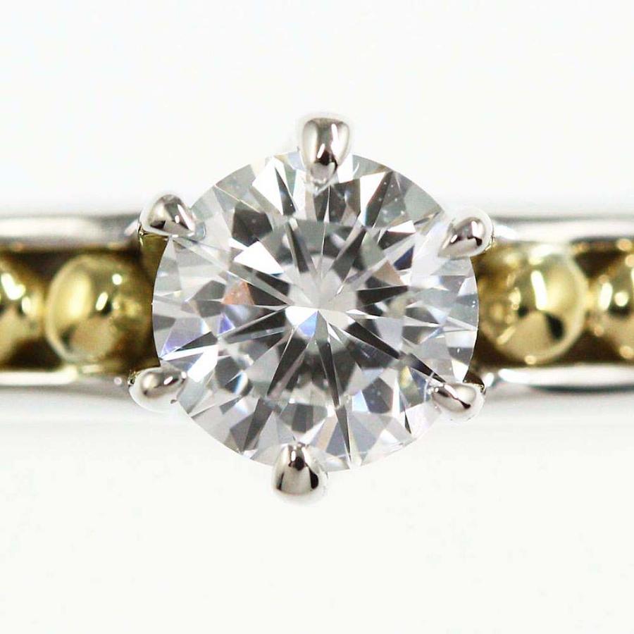 イヴ・サンローラン18金プラチナ950 コンビリング