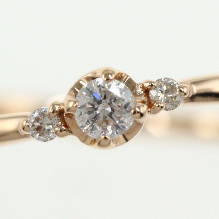 カナルヨンドシー 3P ダイヤモンドリング 指輪/K10PG/416-1.1g/11号  