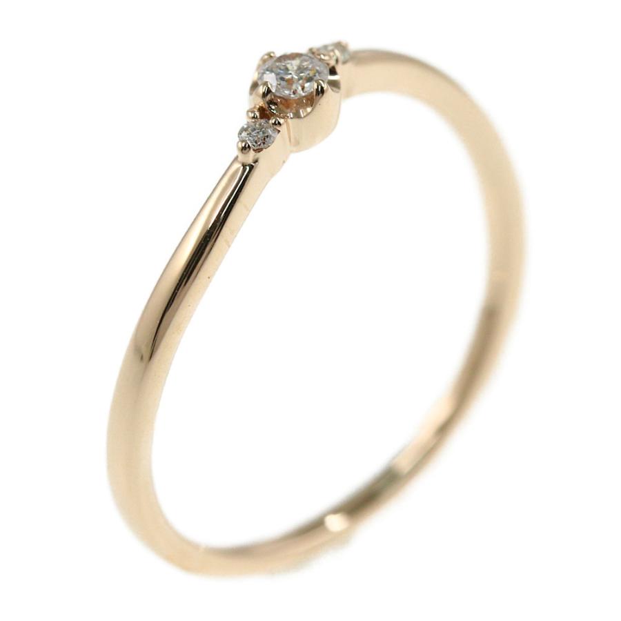 カナルヨンドシー 3P ダイヤモンドリング 指輪/K10PG/416-1.1g/11号  