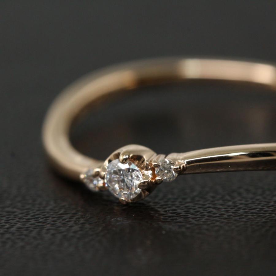 カナルヨンドシー 3P ダイヤモンドリング 指輪/K10PG/416-1.1g/11号  