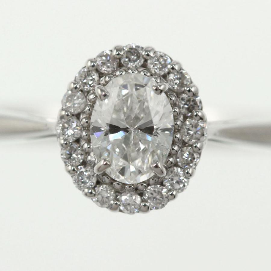 ヴァンドーム青山 0.24ct オーバル ダイヤモンドリング 9号 指輪/Pt950