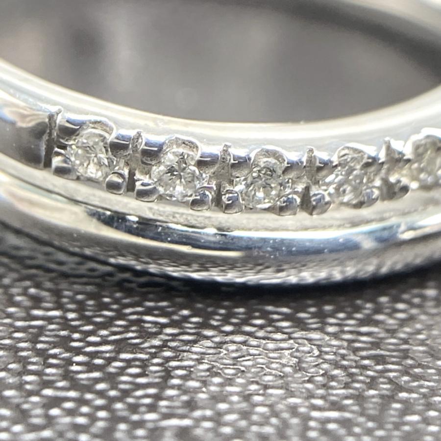 K18WG 組曲 ダイヤモンド　リング 組曲 23P・クロスモチーフ ダイヤモンドリング・指輪/K18(WG無)-5.5g