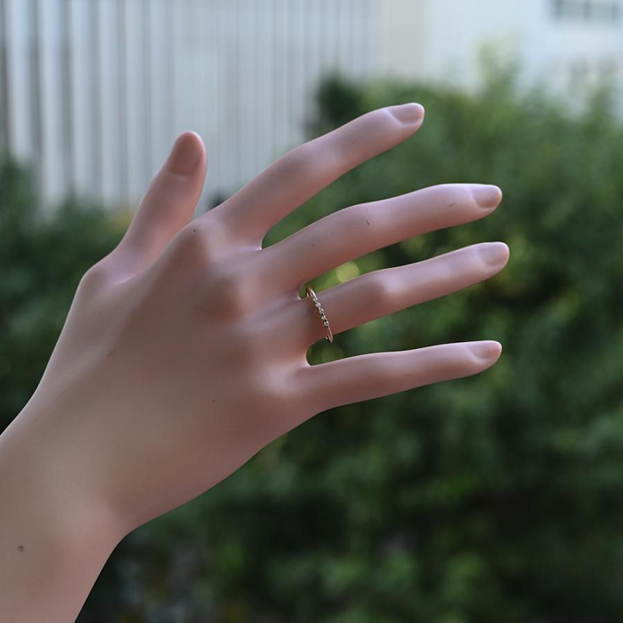 agete（アガット） 5P・ダイヤモンドリング・指輪/K18PG/750-1.3g/0.05