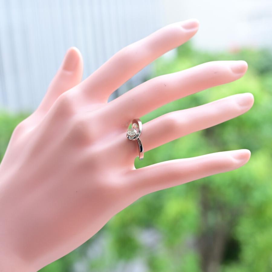 カシケイ フロート 1P・ダイヤモンドリング・指輪/0.3ct//K18BG/750 
