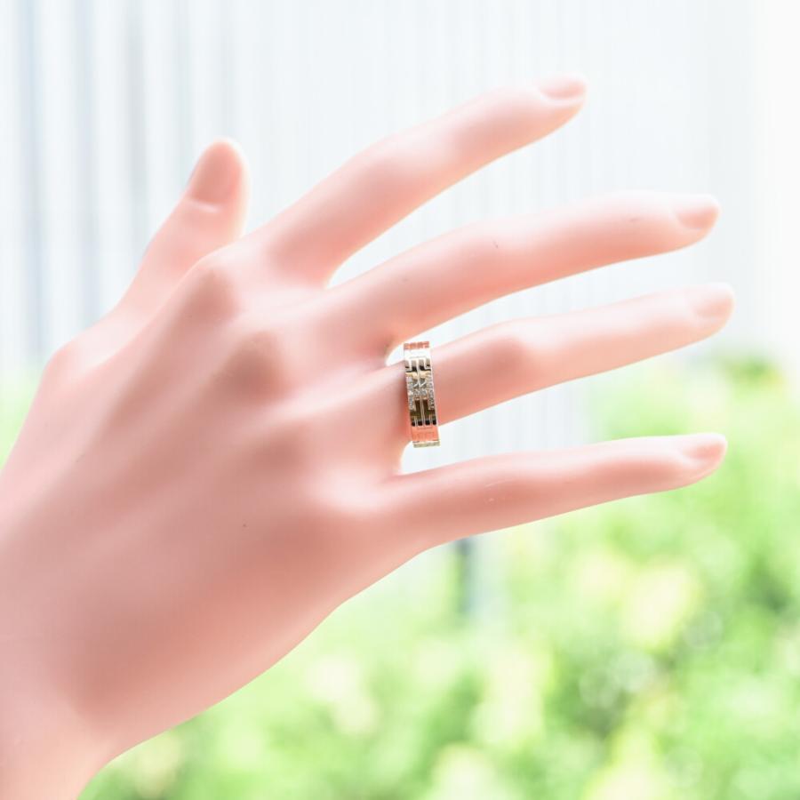 HERMES 0.05ct/HERMES エルメス キリム 12P ダイヤモンド リング HERMES 0.05ct/HERMES エルメス キリム 12P ダイヤモンド リング