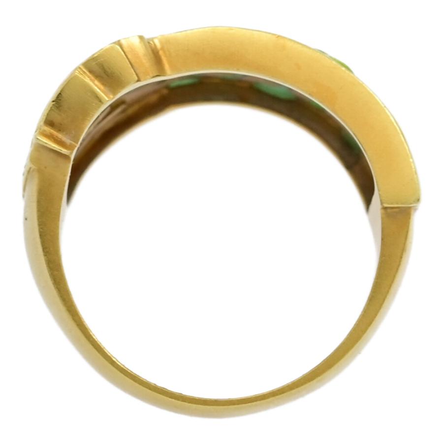 MASRIERA マリエラ エナメル ダイヤモンド リング 指輪/K18YG/750-8.8g  