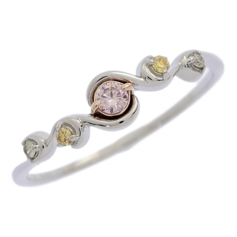 0.057ct/FD:0.05ct/ピンクダイヤモンド カラーダイヤ リング 指輪/K18 