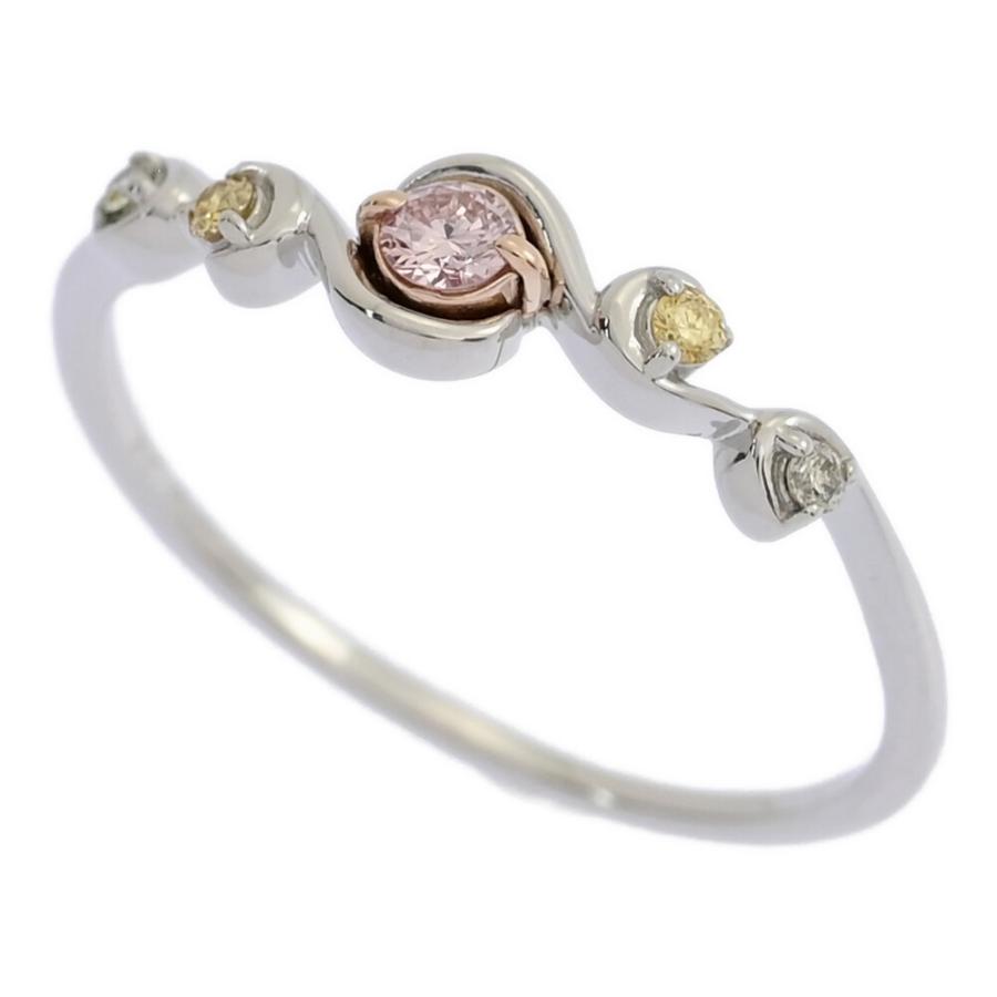 0.057ct/FD:0.05ct/ピンクダイヤモンド カラーダイヤ リング 指輪/K18 
