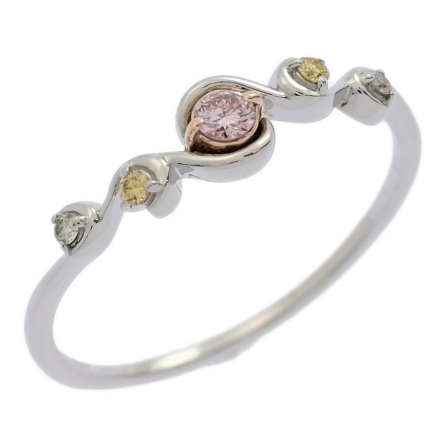 0.057ct/FD:0.05ct/ピンクダイヤモンド カラーダイヤ リング 指輪/K18 