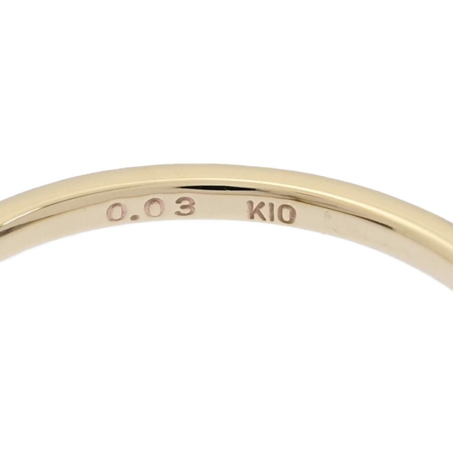 agete（アガット） ミル打ち 1P・ダイヤモンドリング・指輪/K10PG/416