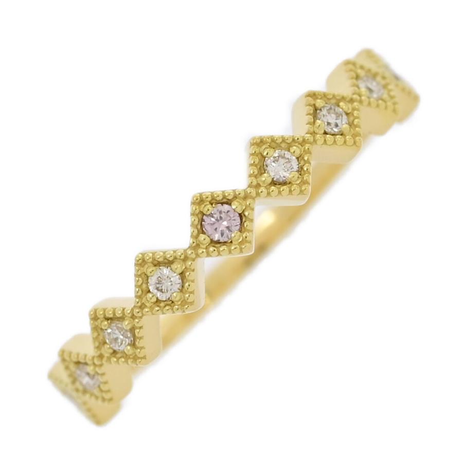 0.01ct/FD:0.11ct/ハーフエタニティセッティング・ピンクダイヤモンド  