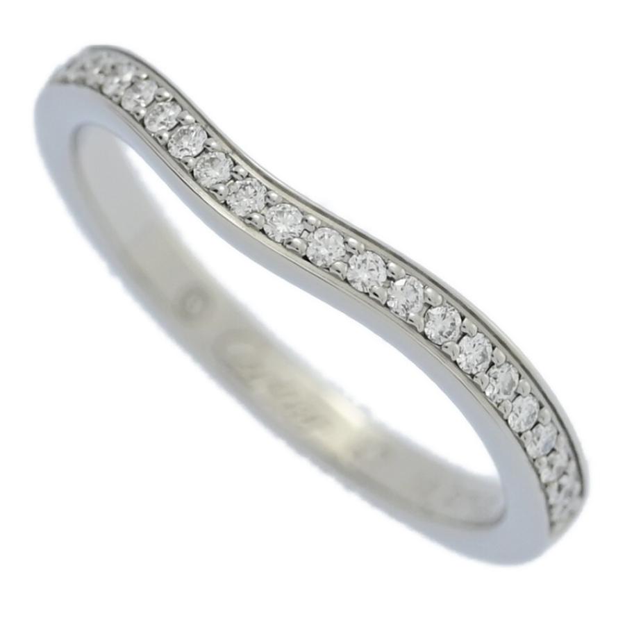 Cartier カルティエ バレリーナ ウェディング・カーブバンド 25P・ダイヤモンド リング・指輪/Pt950-2.9g/7号/#47 ...