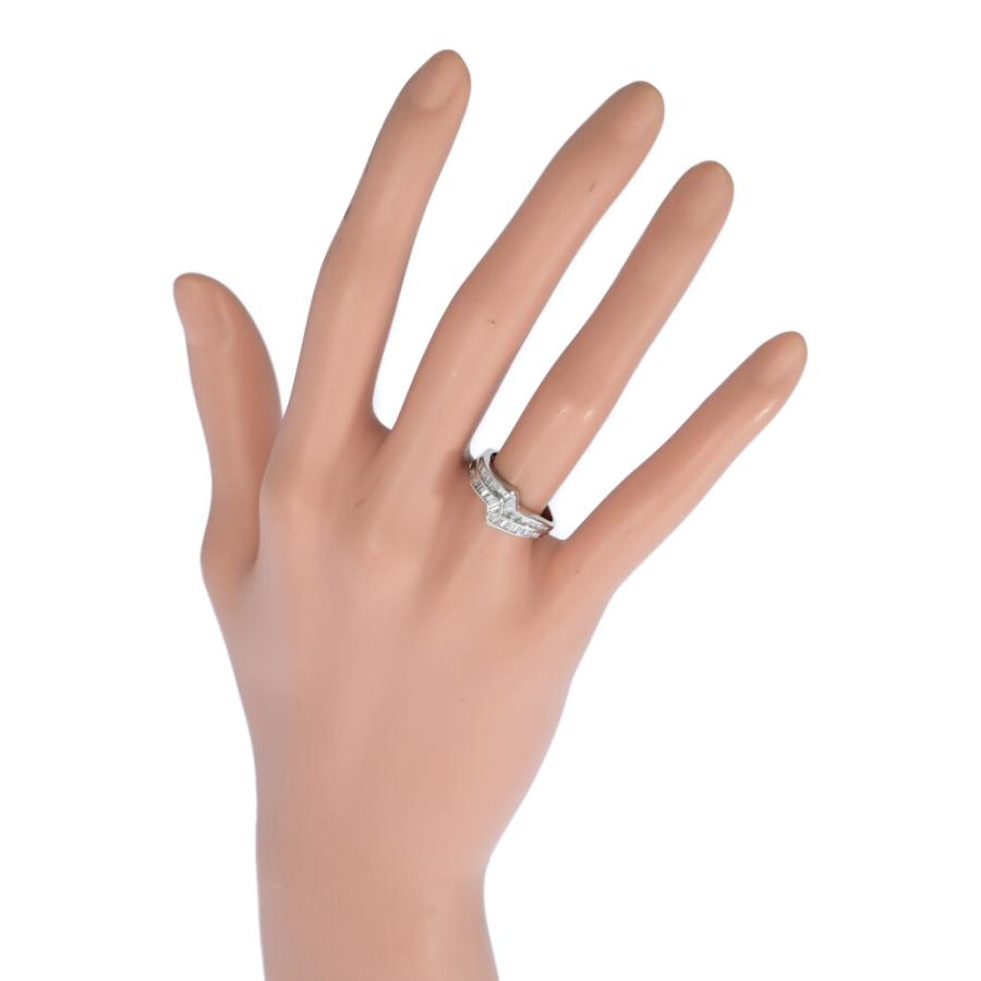 0.45ct/テーパード ダイヤモンド リング・指輪/Pt900-4.3g/11号/#51 