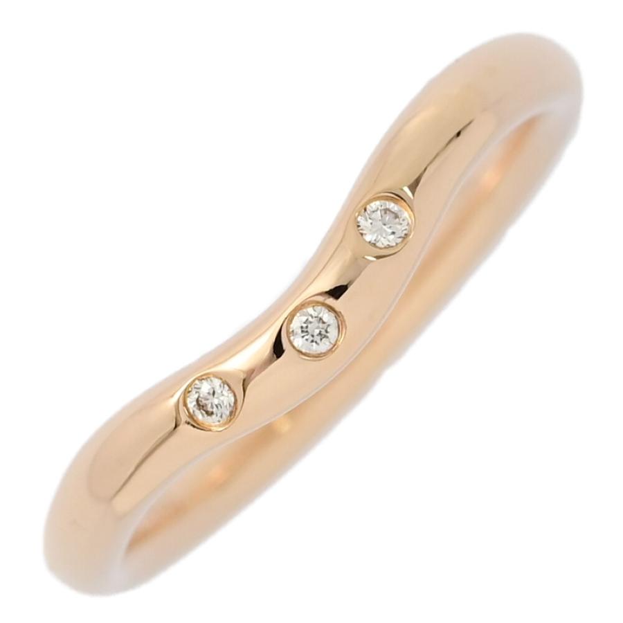 【美品】ティファニー　ペレッティカーブド　3Pダイヤモンド　リング　プラチナ TIFFANY&Co.（ティファニー） エルサペレッティ・カーブド バンド 3P