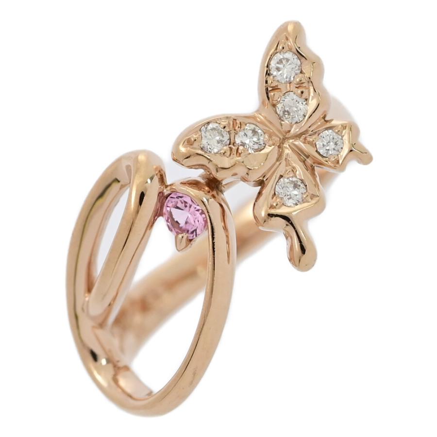 0.09ct/FD:0.07ct/バタフライモチーフ・イニシャルE ダイヤモンド 