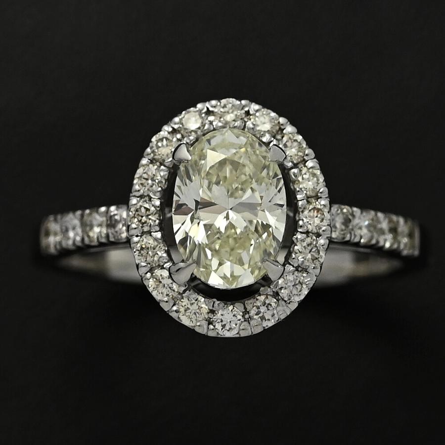 1.000ct/FD:0.31ct/取り巻きセッティング・ハーフエタニティ 1P