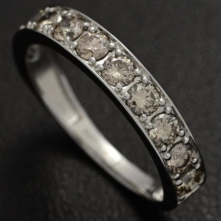 1ct/ハーフエタニティセッティング・ブラウンダイヤモンド