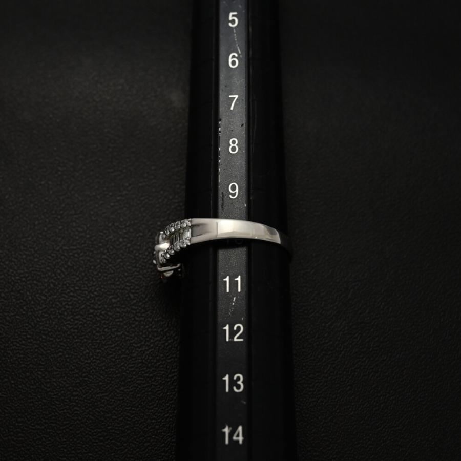 Pt900 ハーフエタニティ リング D0.25ct フラワー　指輪 1ct/フラワーモチーフ・ハーフエタニティ・ダイヤモンド リング