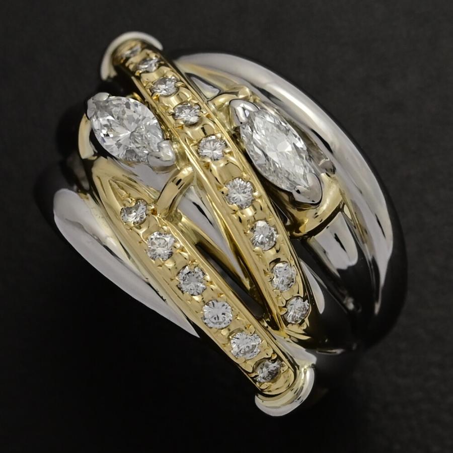 0.44ct/FD:0.26ct/ラウンド×マーキースミックス 2P・ダイヤモンド  