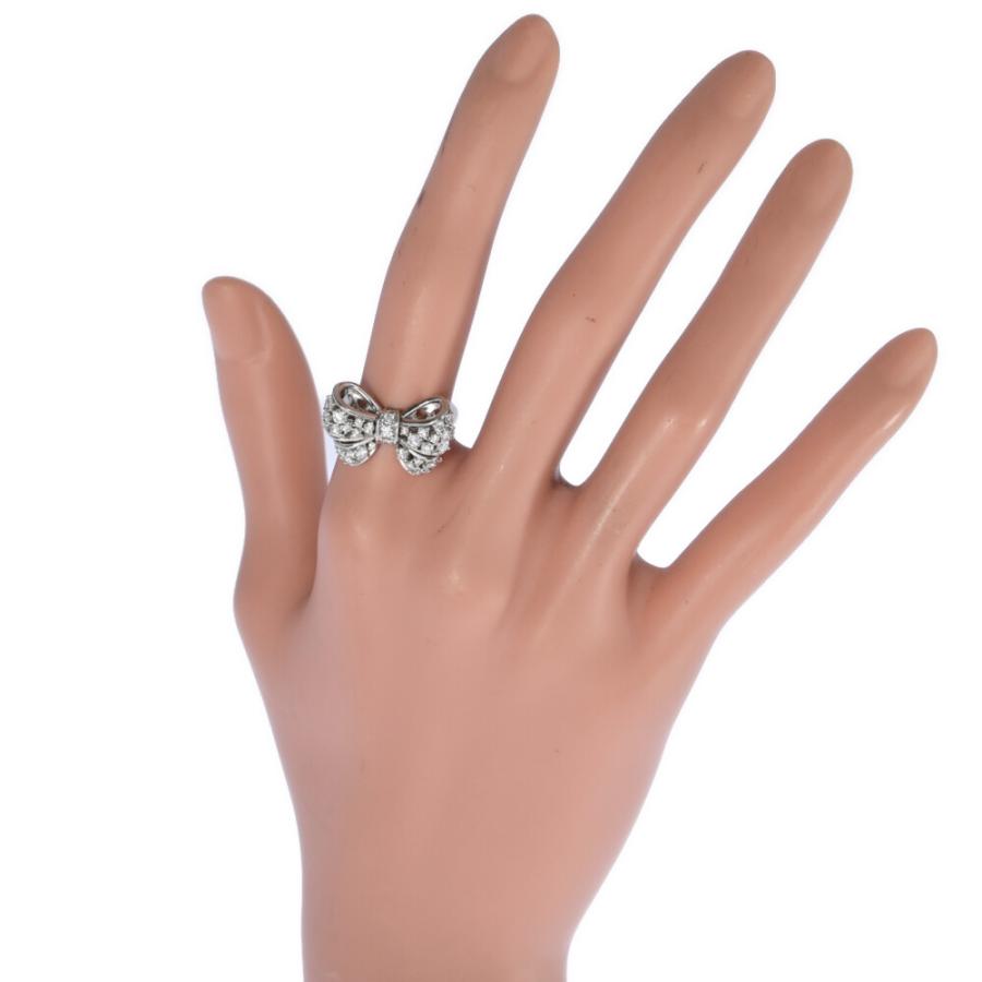 Ponte Vecchio リボンモチーフダイヤモンドリング K18WG 750