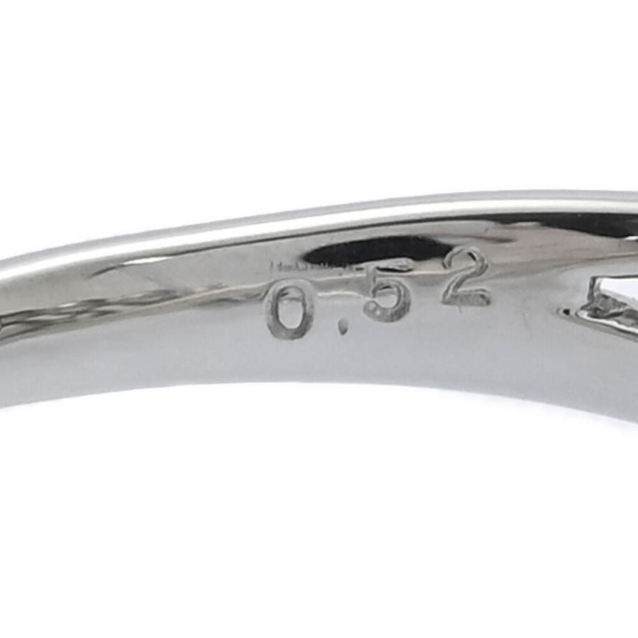 0.52ct/ダブルラインデザイン ダイヤモンド リング・指輪/Pt900-5.0g