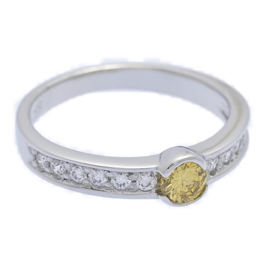 0.255ct/イエローダイヤモンド カラーレスダイヤモンド リング・指輪