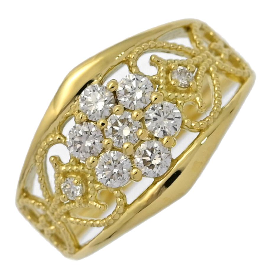 K18 ダイヤモンド リング 指輪 0.8ct デザイン 750Classic CHESS 
