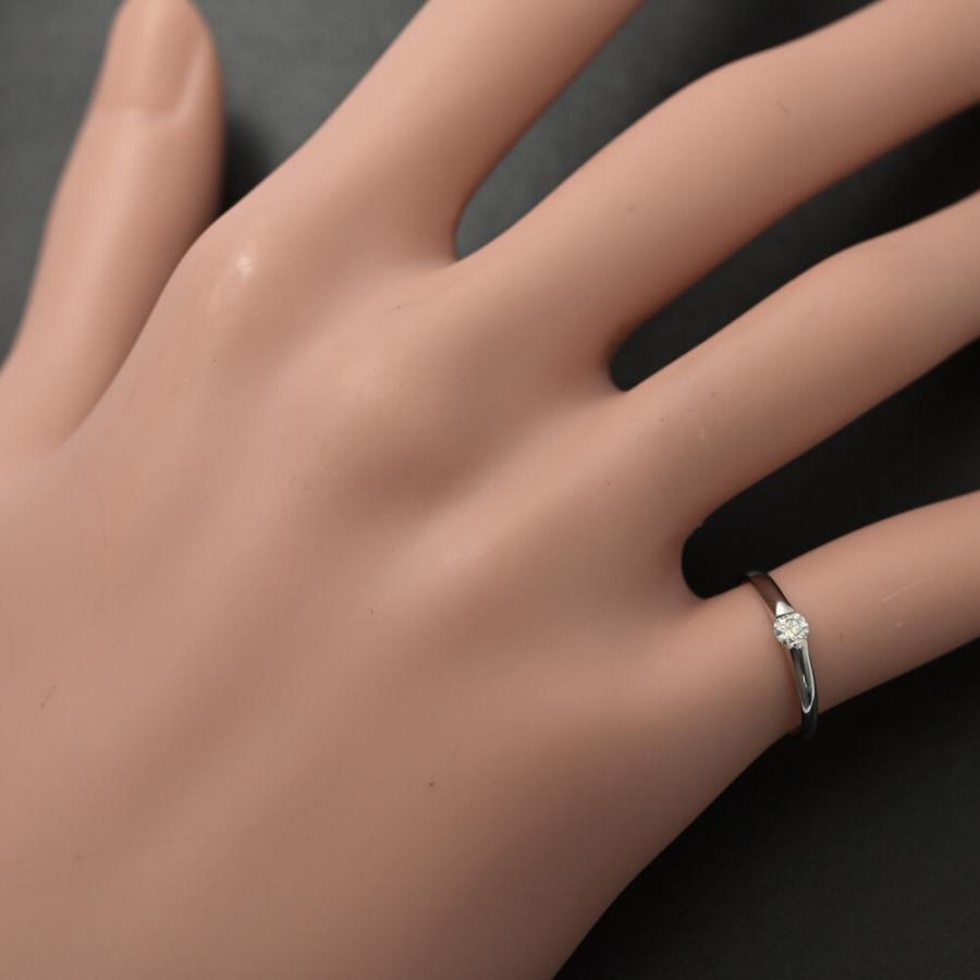 0.1ct/ダイヤモンド ワンポイント シンプル ピンキー リング・指輪