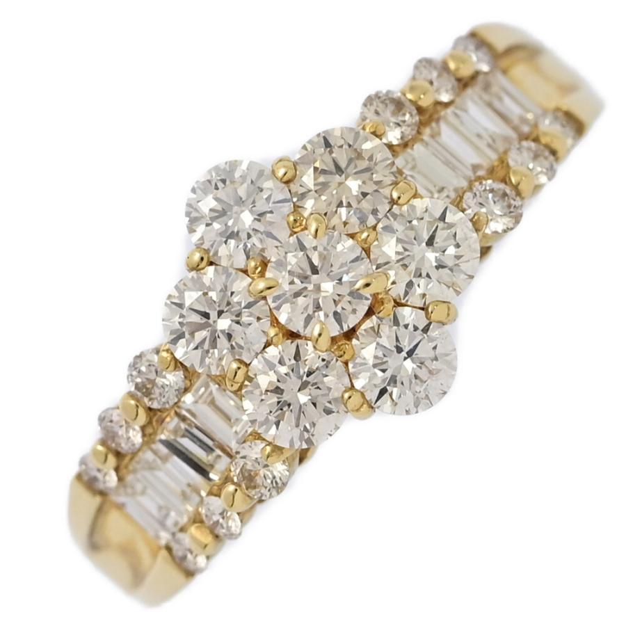 花モチーフ K18 ヴィンテージリング　ダイヤモンド1.00kt 24時間セール Rr131_1.jpg